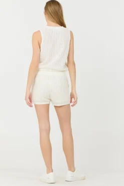Store White Open Crochet Shorts All Bottoms|Shorts