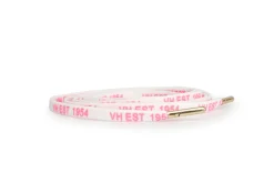 Cheap WHITE PINK GOLD TIP LACES Shoe Laces