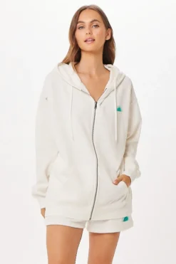 Cheap White St. Barth Jet Setter Surf Wash Zip Up All Tops|Sweatshirts