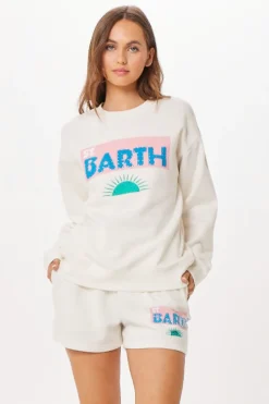 Flash Sale White St. Barth Jet Setter Surf Wash Crewneck All Tops|Sweatshirts