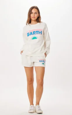 Flash Sale White St. Barth Jet Setter Surf Wash Crewneck All Tops|Sweatshirts
