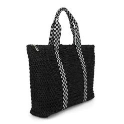 Cheap WOW BAG 2 - BLACK/CHECKERED Top Handle